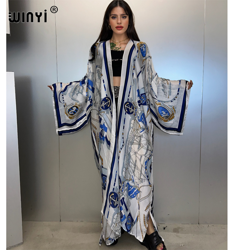 Cover Up Kaftan - WINYI 기모노 여름 kaftan beachwear 카디건