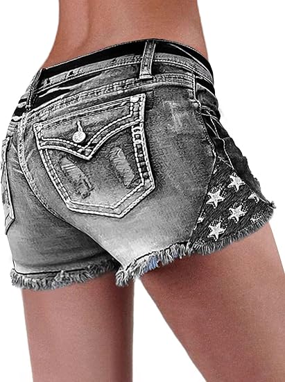 Shorts Denim Frayed - 【HME】청바지 | 이런 하이웨이스트 데님 팬츠로
