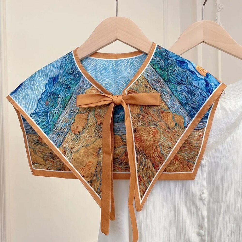Blouse Off Shoulder - 여성용 꽃 무늬 셔츠, 가짜 칼라,