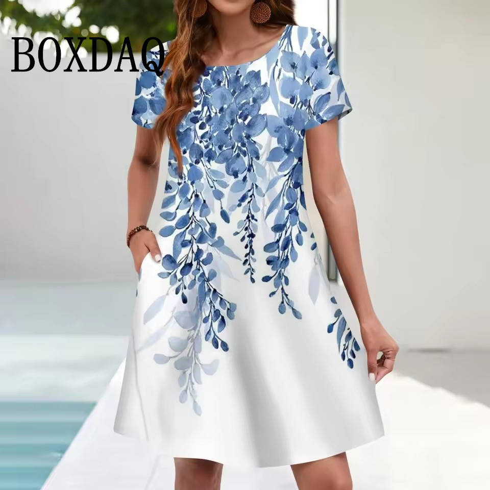여성 캐주얼 Sundress 느슨한 주머니 여름 Boh - Romper Floral Print 리뷰 및 가격