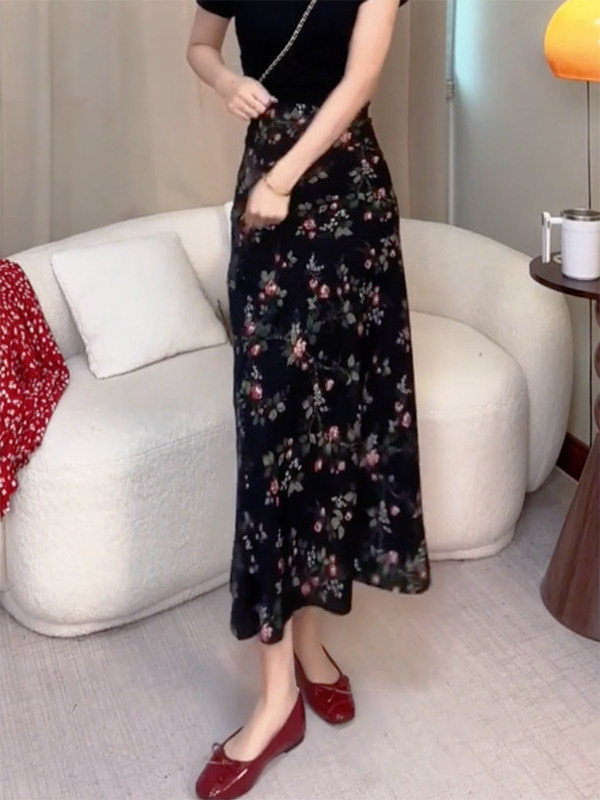 여름 신상 하이웨이스트 플로럴 프린트 A라인 미디 스커 - Midi Skirt Floral 리뷰 및 가격
