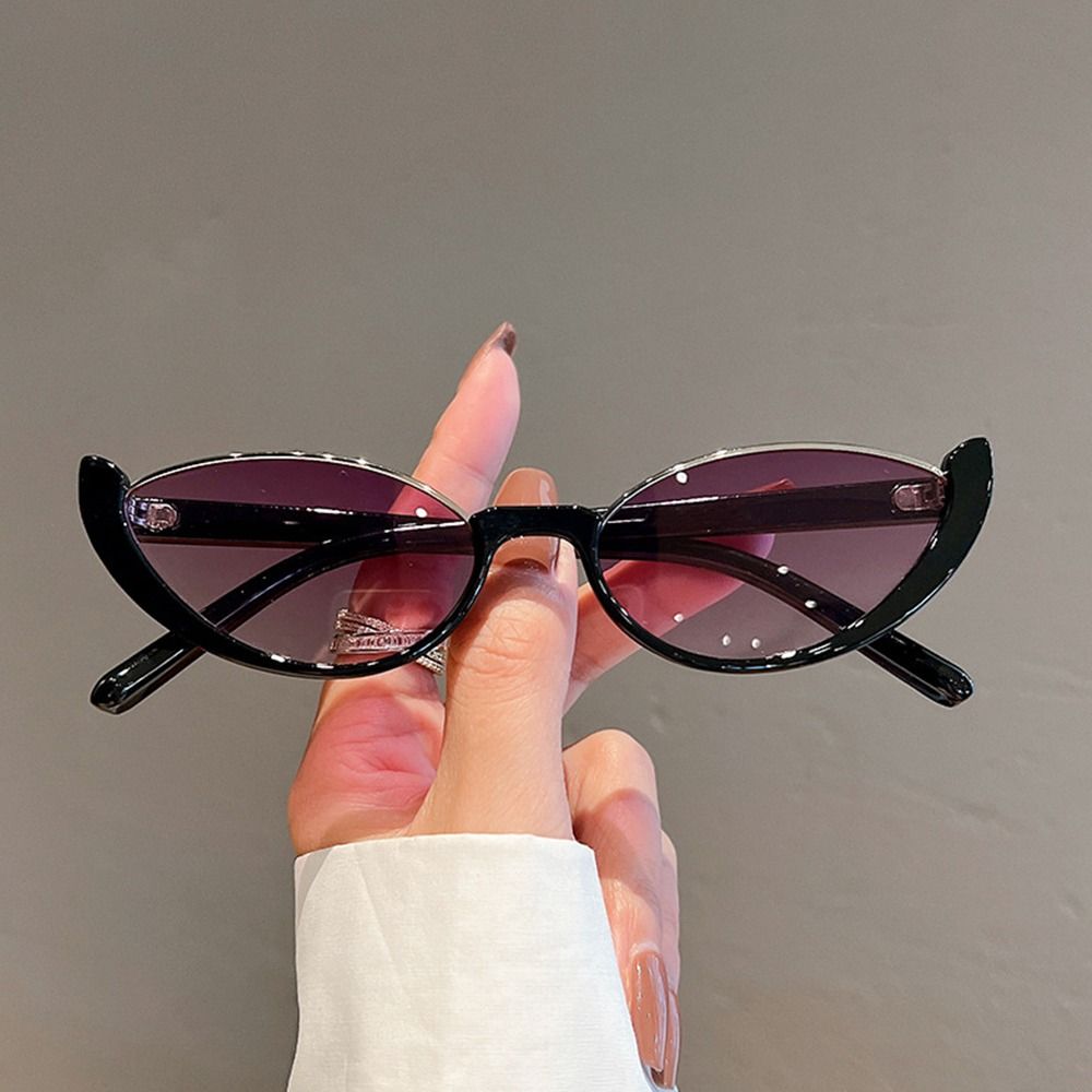 빈티지 스몰 여성 남성용 하프 프레임 선글라스 캣아이  - Sunglasses Cat Eye 리뷰 및 가격