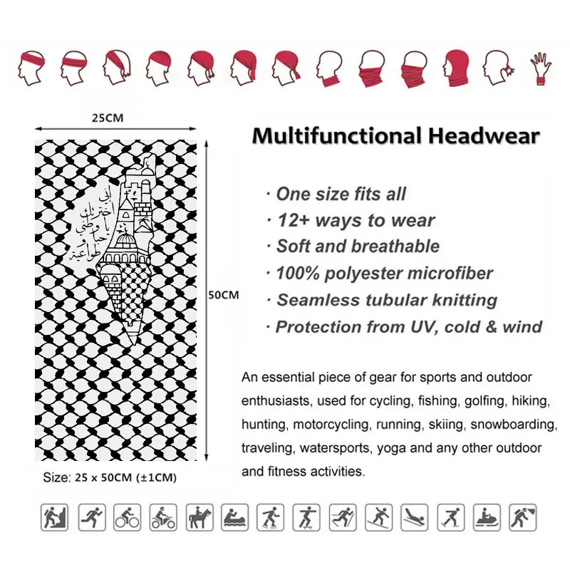 아랍 서예 반다나 민속 하타 쿠피야 패턴 넥 게이터 하 - Headband Summer Knit 리뷰 및 가격